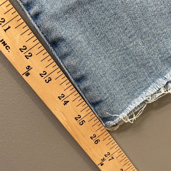 MOTHER The Hustler Ankle Fray Jeans Au Revoir Womens Sz 27 Flare Denim USA - Picture 13 of 14